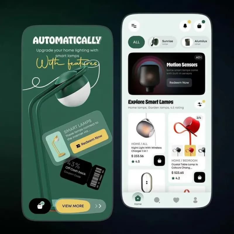 kiwitechlabs smart-home app UI design