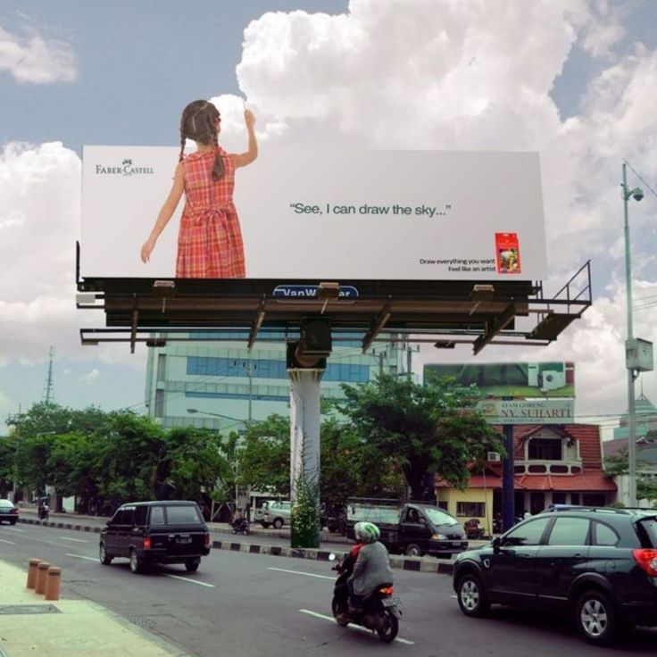 Print advertising layout — stationery and art materials concept