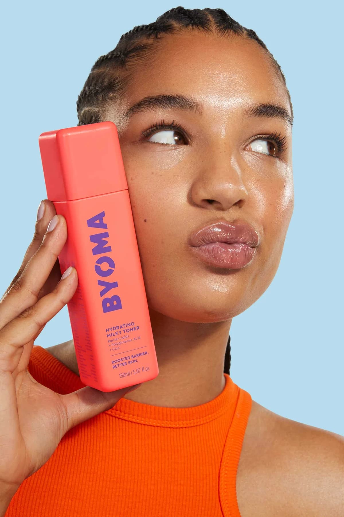 Skincare product photography — BYOMA hydrating toner campaign by kiwitechlabs
